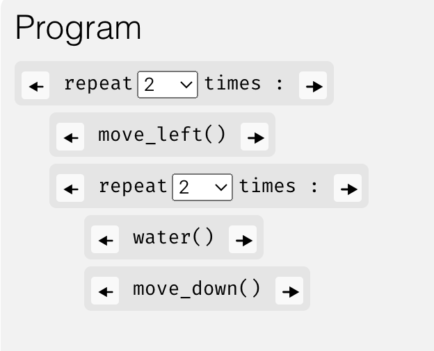 Repeat block example